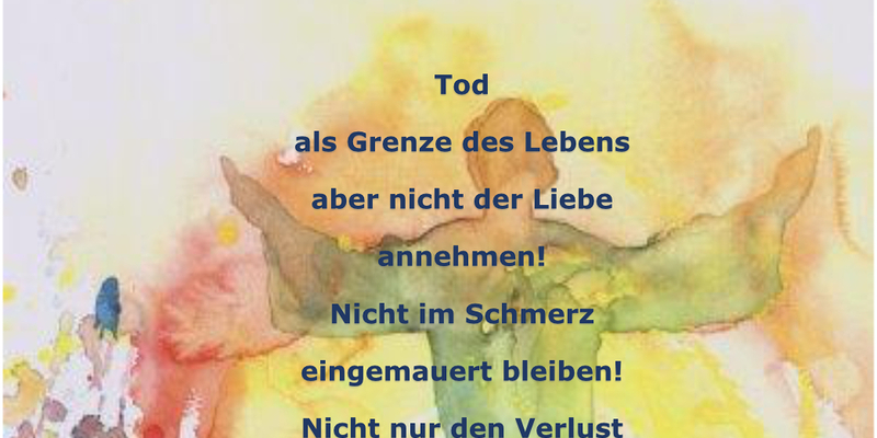 Plakat Gedenkgottesdienst Verstorbene in der Klinik OW 2025 / Raphaela Krojer