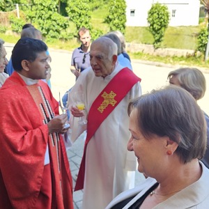 Gratulation durch Diakon Dr. Peter Zotti