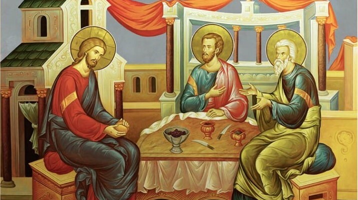 Mahl der Emmausjünger mit dem Auferstandenen / bigccatholics.blogspot.com