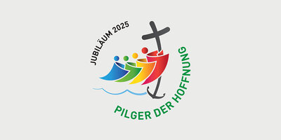 Logo des heiligen Jahres. Jubiläum 2025. Pilger der Hoffnung.